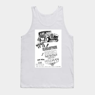 The Hillman Motor Car Company - Hillman Fourteen - 1929 Vintage Advert Tank Top